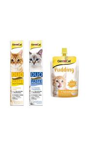 Gimcat Duo Paste Tavuklu Malt Kedi Macunu+Peynirli Malt Kedi Macunu+ Milk Latte Calcium Sıvı Kedi Sütü