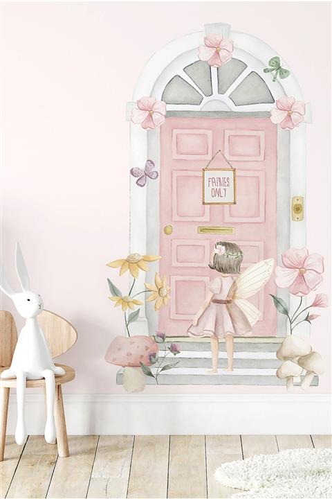 PİKSELİFE Çiçekli Peri Kapısı Duvar Sticker