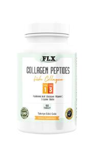 FLX Collagen Kolajen Peptides Tip 1-3 Hyarulonic Acid Glutatyon 90 Tablet