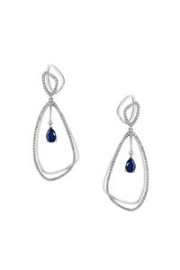 Clavis Jewelry Safir Taşlı Fantezi Pırlanta Küpe (ckp0799)