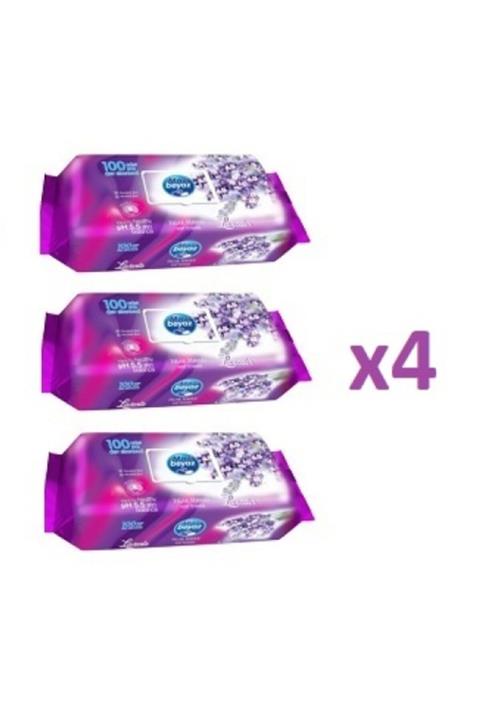 Mavi beyaz Lavanta Islak Mendil 12 Paket