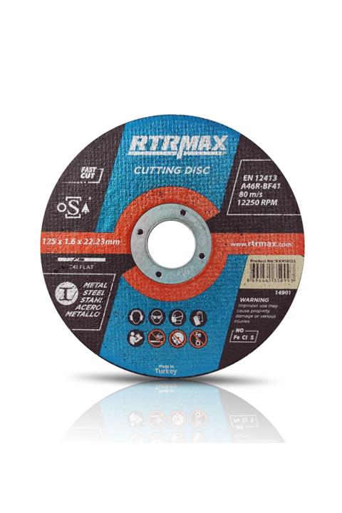 Rtrmax ( 10 Adet ) Inox Metal Kesici Taş Disk 125x1.6x22.23 Mm