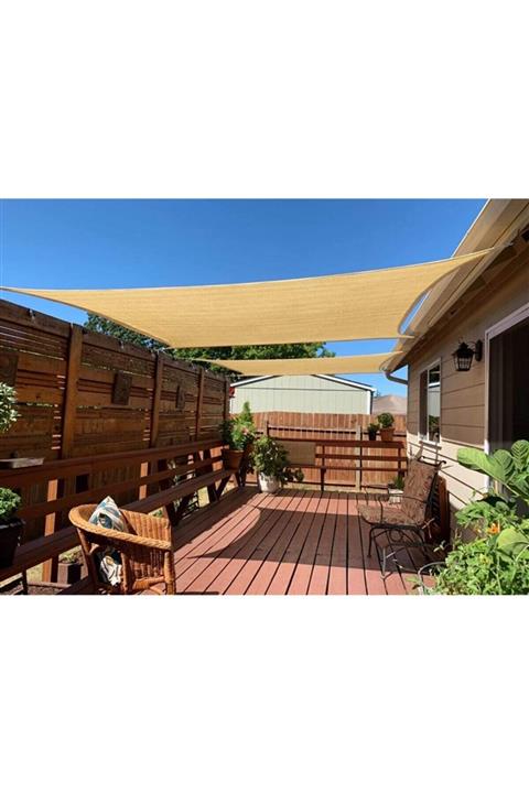 Asenya Gölgelik File 3x3m Krem Gölgelik Branda Gölgeleme Tülü Görüntü Rüzgar Kesme Filesi Gölgelik Kumaş