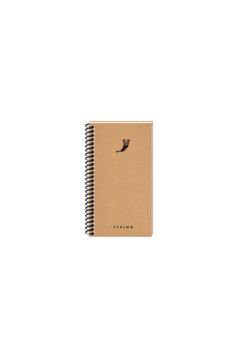 KESKİN COLOR La Plume Viking 10,5x19cm 40 Yaprak Kareli Spiralli Kraft Karton Kapak Hafif Defter (4 Lü Paket)