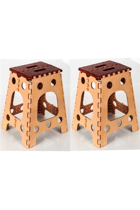 As Plastik Katlanır Tabure Bahçe Sandalyesi Büyük Boy 2 Adet