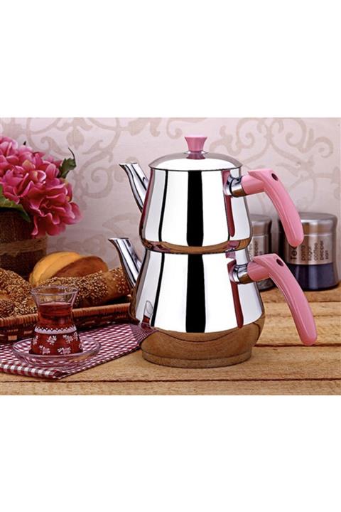 arvenlive Viola Piramit Orta Boy Çaydanlık Takımı