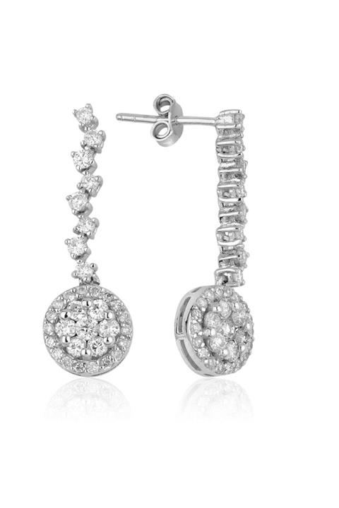 Emel Pırlanta Kadın Pırlanta Fantezi Küpe 1.12 Ct.