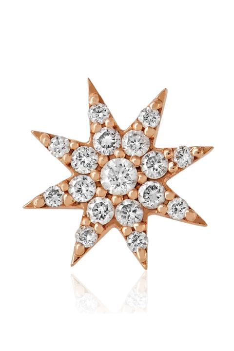 Bee Happy by Bee Goddess Ishtar Star M Tek Pırlanta Kupe