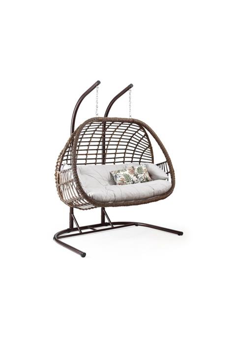 Capri Swing Açık Kahve İki Kişilik Oylat Salıncak