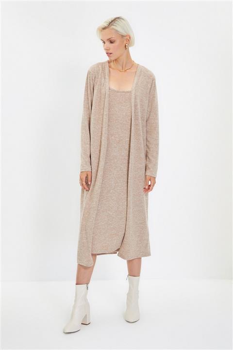 TRENDYOLMİLLA Bej Yumoş Örme 2'li Takım TWOAW21EL1141