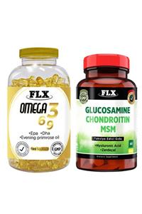 FLX Omega 3-6-9 -180 Softgel Glucosamine Zerdeçal 60 Tablet
