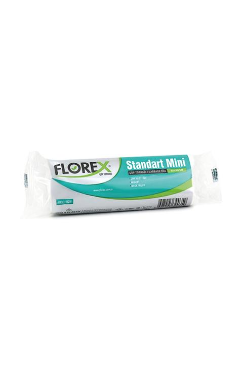 Florex Standart Mini Çöp Poşeti 80 gr (50 Rulo / 2.000 Adet)