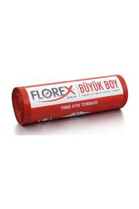 Florex Tıbbi Atık Baskılı Büyük Çöp Poşeti 470 gr. (10 Rulo / 100 Adet)