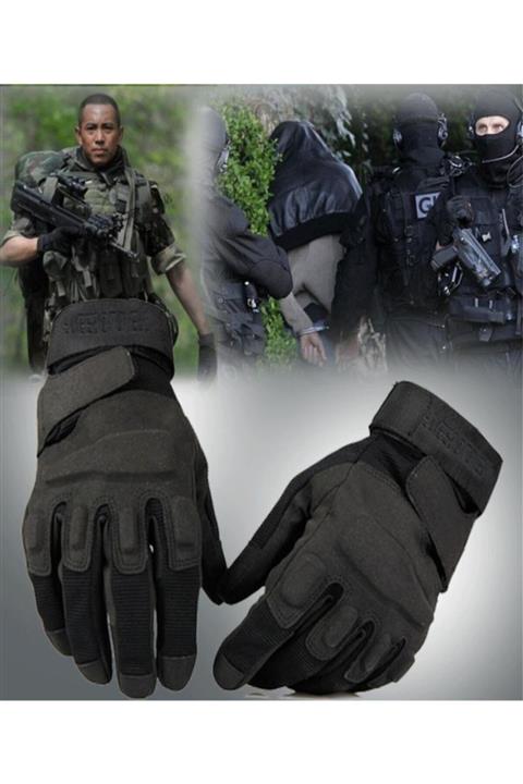 MONTANA TAKTİKAL 5.11 Model Erkek Siyah Uzun Parmak Taktik Operasyon Eldiveni
