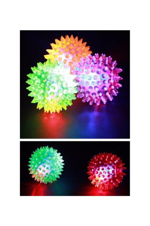 rennway Sesli Işıklı Stres Topu Dikenli Egzersiz Topu