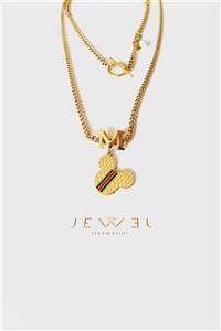 Jewel Sallantılı M And Bear Gold Altın Kaplama Kolye