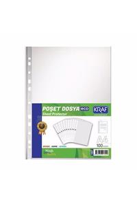 KRAF Poşet Dosya A4 100 Adetlik Eco Paket