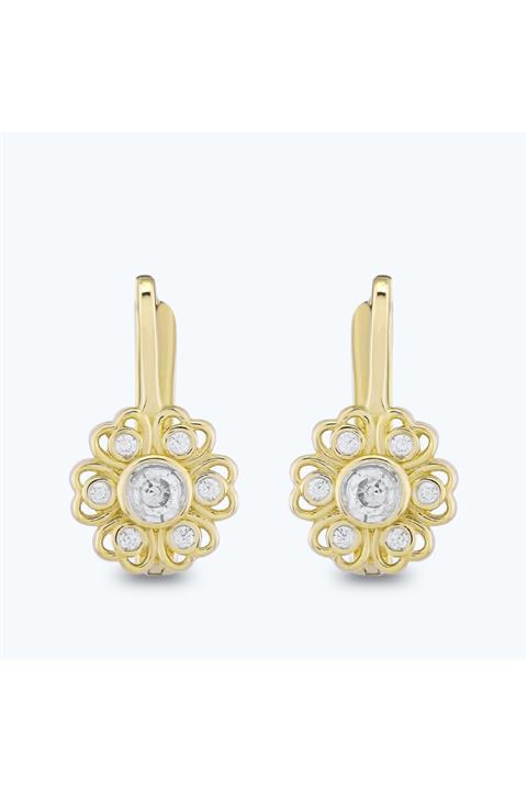 Altınbaş Altın Çiçek Küpe