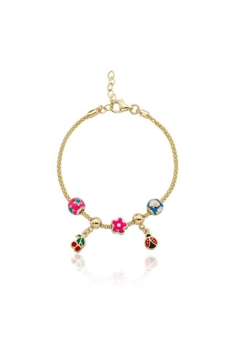 ELEF JEWELLERY 14 Ayar Altın Çocuk Charm Bileklik
