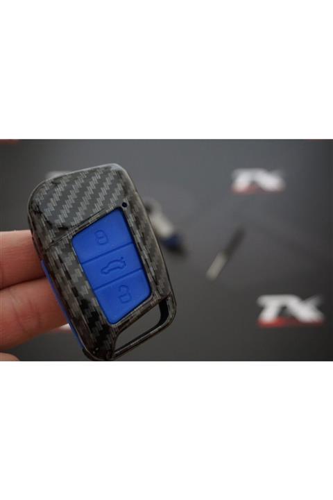 Volkswagen Golf 7 2012  Volkswagen Vw Golf 7 Mk7 Gerçek Karbon Fiber Anahtar Kapağı Iç Silikonlu