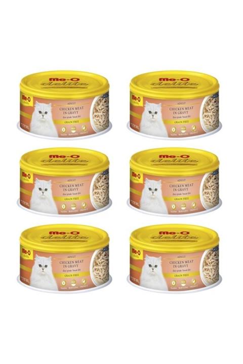 meo Delite Sos Içinde Tavuk Etli Konserve Kedi Maması 80 Gr X 6 Adet