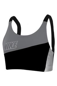 Nike Swoosh Mtlc Logo Bra Pad Kadın Gri Antrenman Sporcu Sütyeni Ct3758-010