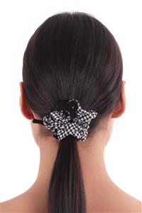 hahai accessories Hahai Kadın Pötikareli Scrunchie Toka