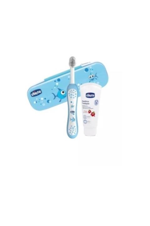 Chicco Çocuk Mavi Diş Fırçası Seti
