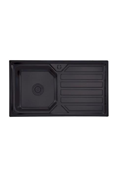 Crauf Luna 9050 Pvd Kaplama Siyah Tezgah Üstü Evye Sağ 900x500x230mm