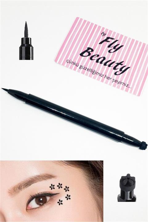 By Fly Beauty Çift Uçlu Çiçek Desenli Eyeliner