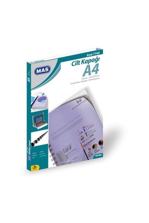 Mas 7740 A4 Cilt Kapağı Turuncu 100'lü