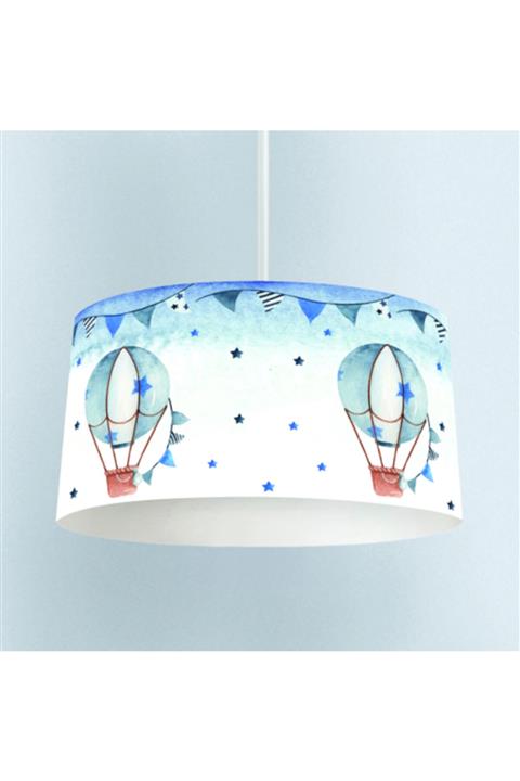 instababyrooms Mavi Balon Desenli Çocuk Odası Sarkıt Avize