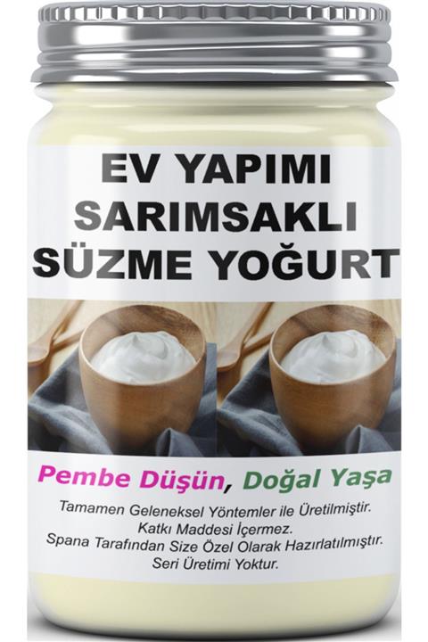 SPANA Sarımsaklı Süzme Yoğurt Ev Yapımı Katkısız 330gr