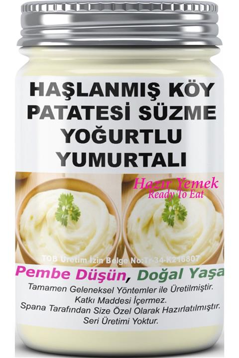 SPANA Haşlanmış Köy Patatesi Süzme Yoğurtlu Yumurtalı Ev Yapımı Katkısız 330gr