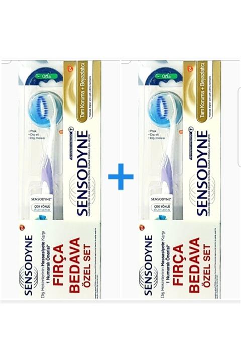 Sensodyne Tam Koruma +beyazlatıcı Diş Macunu 50ml + Fırçalı 2 Li Set
