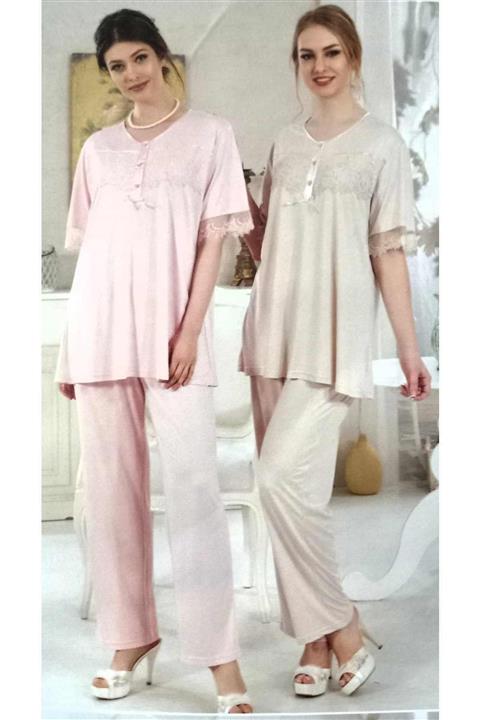 Rozalinda Kadın Koyu Ekru Pijama