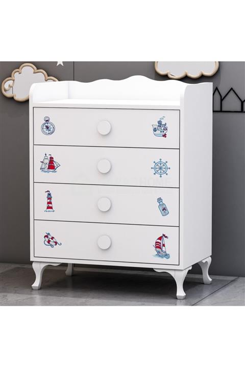 Garaj Home Şifonyer Denizci 4 Çekmeceli