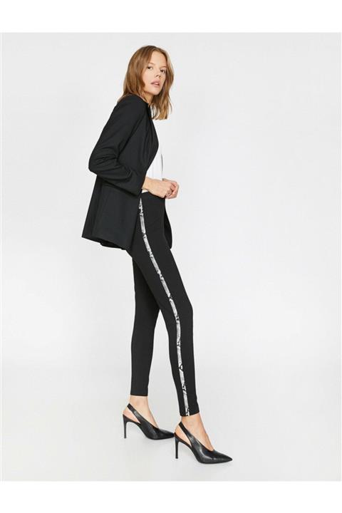 Koton Kadın Şerit Detaylı Tayt