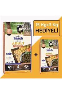 Bosch Adult Glutensiz Somon Balıklı Patatesli Yetişkin Köpek Maması 15 Kg+(3 Kg Hediyeli)