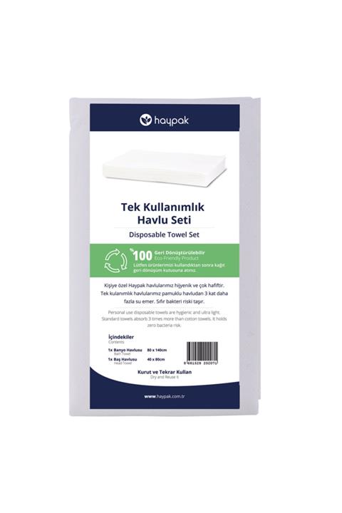 HAYPAK Tek Kullanımlık Havlu Set(l) 2'li 12 Adet