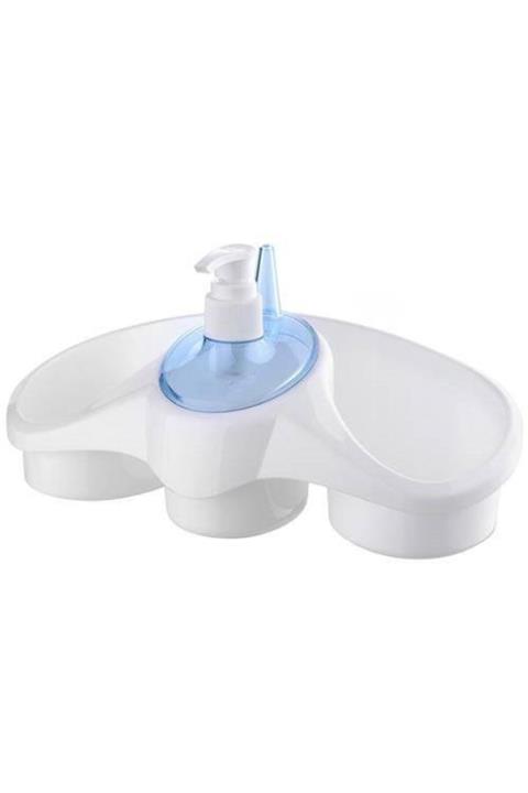 FırsatYeri Bulaşık Süngeri Hazneli Sıvı Deterjanlık Sıvı Sabunluk Plastik