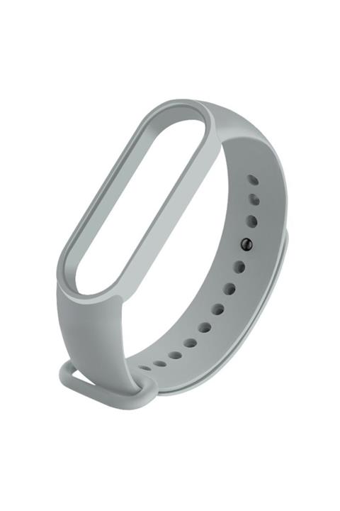 Tiegem Xiaomi Mi Band 5 Akıllı Bileklik Silikon Kordon Kayış - Gri