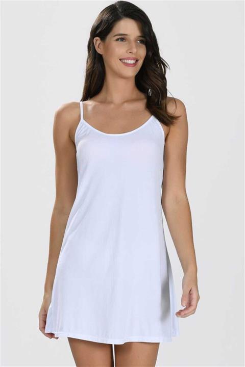 EliteWomans 3851 İnce Askılı Kombinezon L Beyaz