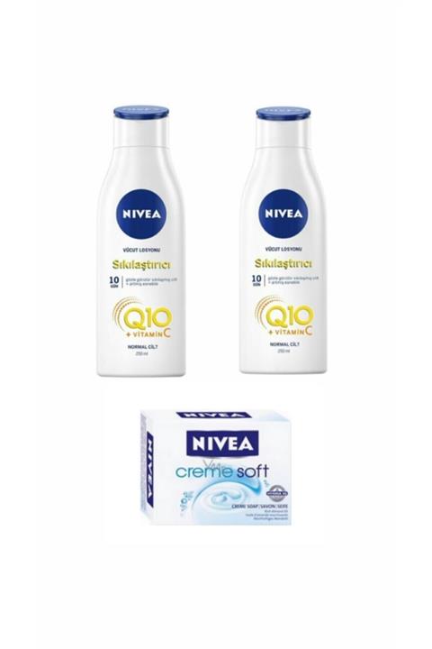 Nivea Q10 Vücut Bakım Kremi 250ml+250ml+ Sabun