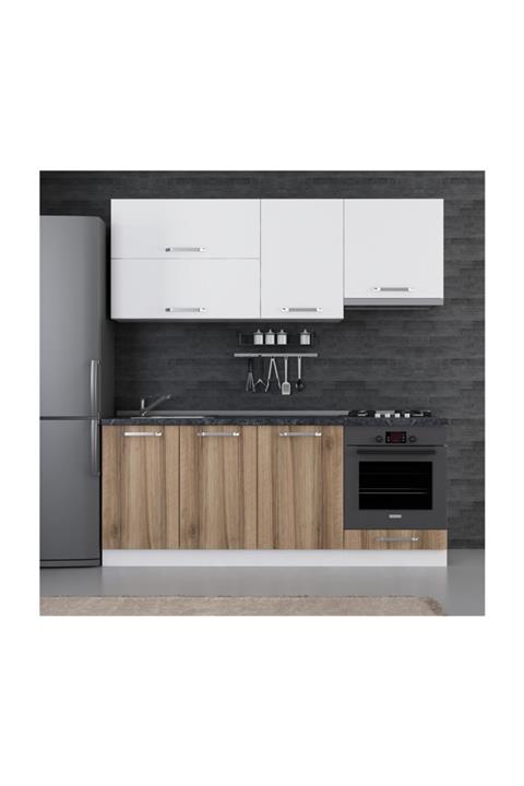 Minar 200 Cm Mutfak Dolabı Beyaz Dore 200-d8