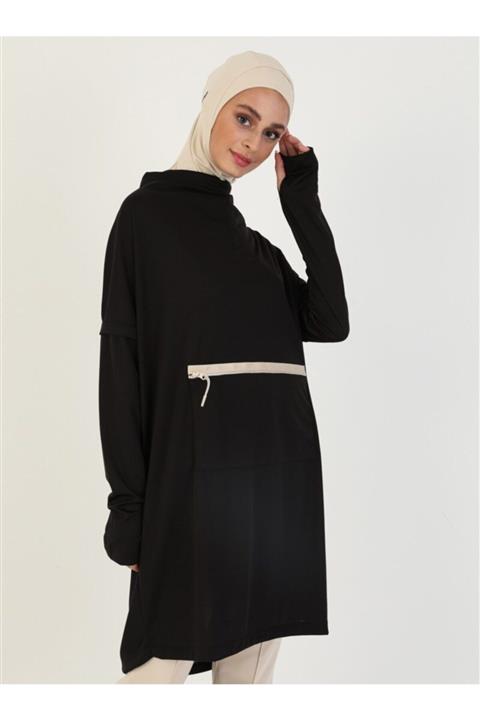 FD SPORTS Kadın Siyah Sweatshirt