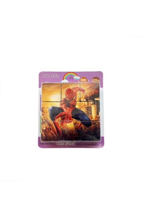 SPIDERMAN Unisex Çocuk Örümcek Adam Temalı 6 Taraflı Küp Puzzle