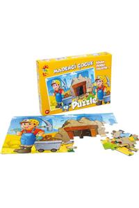 LAÇO Puzzle Eğlen Öğren Madenci Çocuk 42 Parça Lc-008