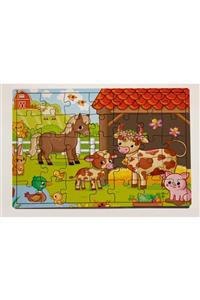 meyuhome Çiftlik Ve Hayvanlar 35 Parça Ahşap Puzzle Yapboz