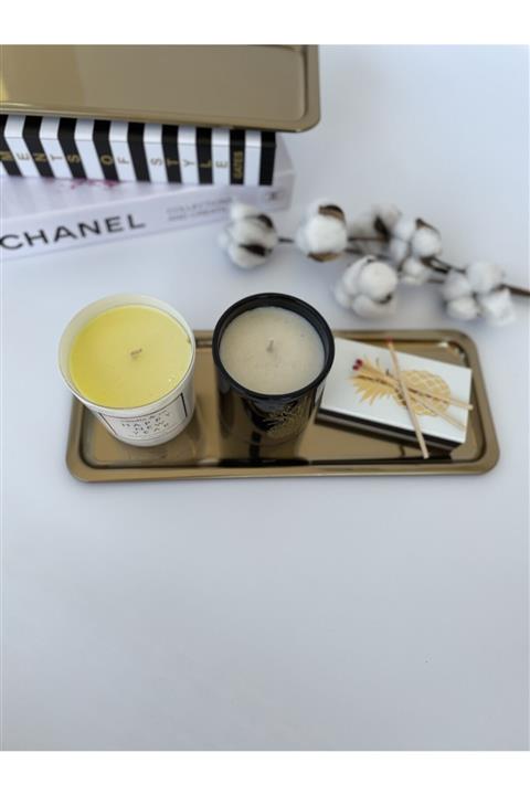 homebysisters Gold Dikdörtgen Tepsi 33*13 Cm